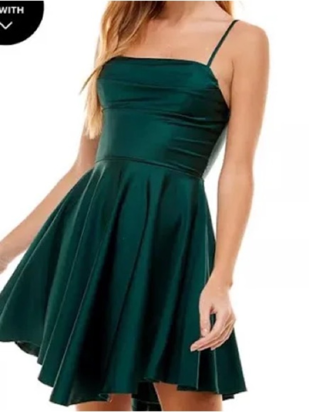 City Studios Emerald Green Cowl Neck Mini Dress🥰
